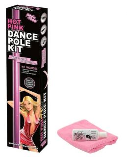 Pink Dance Pole Portable Stripper Pole Kit Complete w/ Mighty Grip 