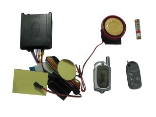Motorcycle 2 Way Security Alarm and starter System w/ lcd remote 