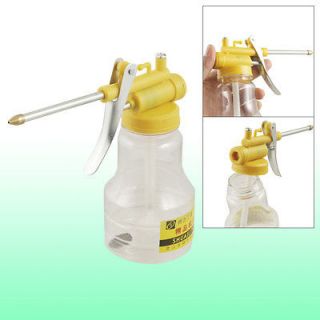 Feed Handheld Long Nozzle Compressed Air Oil Gun Bottle Yellow Clear