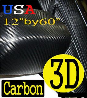 12 x 60 CARBON FIBER 3D Twill Weave Vinyl Film Sheet Wrap scion1