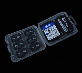   SD MS Micro SD TF Memory Card Storage Holder Box plastic Case #014