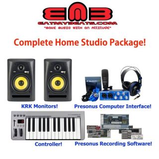 Complete Home Recording Studio Bundle Presonus KRK MasterKey Ships 