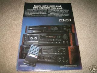 Denon Ad, Rcvr DRA 75VR Ad,DCD 1500,DR​M 30hx color,1987