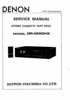 Denon DR M30HX Service Manual