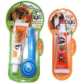   Pet EZ Dog Finger Toothbrush / Toothpaste Remove Plaque Attack Tartar