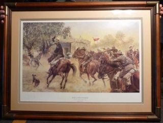 Original Don Stivers Signed/Numbered Framed Print   The Last Charge 