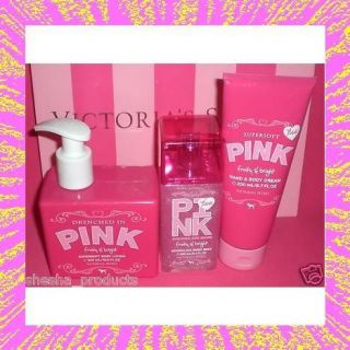 Victoria Secret PINK Lovely & True Mist Sparkling Lotion Cream Set