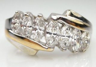   00CT MARQUISE DIAMOND WEDDING ANNIVERSARY BAND RING 14K GOLD