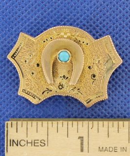 Antique Vintage Victorian Pin Brooch Gold Filled w/ Seed Pearl