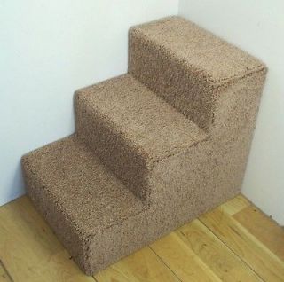   tall x 24 deep WOODEN & CARPETED Dog steps, Pet stairs . Made in USA