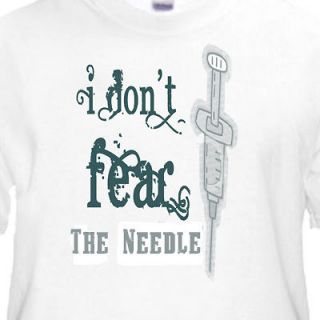   Shirt I DONT FEAR THE NEEDLE Type 1 Juvenile Diabetes TEE Diabetic
