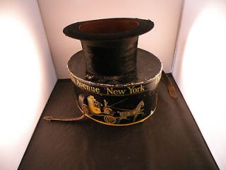 Antique top hat beaver fur by Popular El Paso Texas. with Dobbs Fifth 
