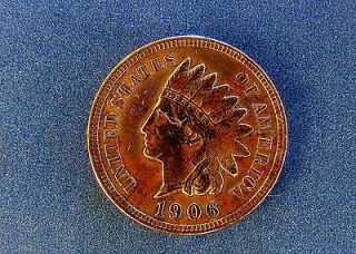 1906, Indian Head Penny AU/BU ( Full Liberty & 4 Diamonds)  Nice 