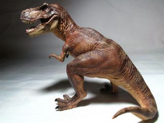 2012 New Papo Dinosaur Toy / figure Brown Tyrannosaur T rex