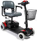   Care Spitfire EX 1420 Electric 4 Wheel Compact Travel Scooter Cart Red