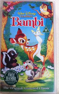 Walt Disney BAMBI ~ The Original 1942 Animated Classic  rare UK PAL 