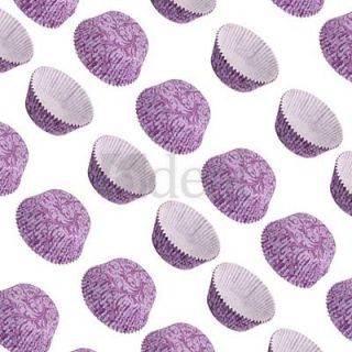 50 Purple Muffin Cupcake Paper Cases Liners Baking Cups