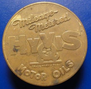 Hyvis Motor Oils Mileage Meter Advertising Token 32mm Medal (7m991)