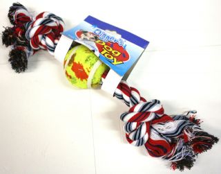   MULTICOLOR NEW LARGE ROPE TENNIS BALL DOG TOYS   FREE SHIPPING