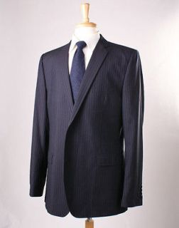 NWT $2295 DOLCE & GABBANA Martini Midnight Blue Black Suit Slim 44 R 