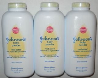 Johnsons Baby Powder Medicated Zinc Oxide Skin Protectant (15oz 