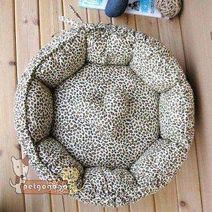 soft pet dog/cat bed house kennel cotton mat S cute LEOPARD LINE 2 USE