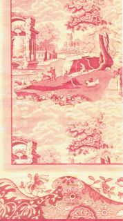 PAPER NAPKINS RED TOILE #40469 Guest Towel Size for Decoupage 