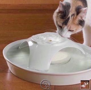 Hammacher Ceramic Pet Dog Cat Water Bowl Drinking Fountain 72 oz 