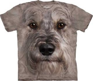 Beautiful MINIATURE SCHNAUZER Puppy Dog T Shirt Hand Dyed Photo Print 