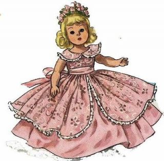 1809 Doll Clothes Pattern 8 inch Ginny Muffie Alexander Kin 1950s