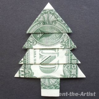 Dollar Bill Origami TREES   Many Designs   Money Gift Plant Christmas 