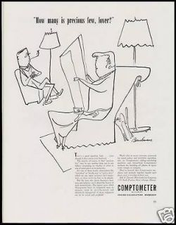 1941 Comptometer Ad Adding Calculating Machine Cartoon