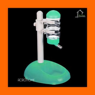 Dog Cat Pet Double duty Water Bottle Dish Food Feeder Bowl Stand type 