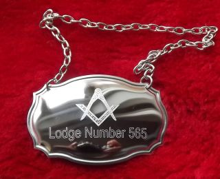 Masonic Freemason Engraved Personalised Polished Stainless Steel 