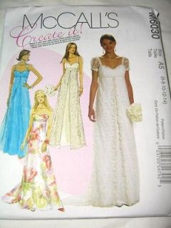   Gown Pattern McCalls 6030 Sz 6 14 Wedding Dress Prom Titanic Rose