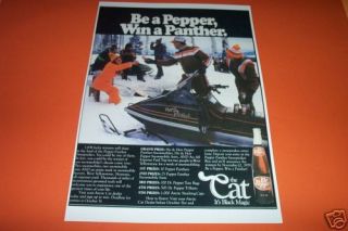 80 ARCTIC CAT PEPPER PANTHER SNOWMOBILE POSTER DR * vintage sno 