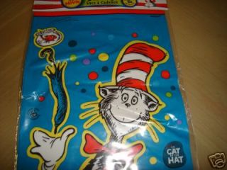 NEW 8 CAT IN THE HAT LOOT BAGS PARTY SUPPLIES VHTF