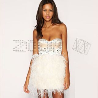    petite exclusive feather corset dress 8 12 buy any2 get Free P&P