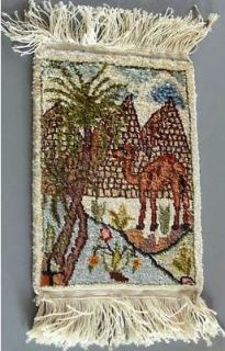   Small Tapestry Camel Pyramid Egypt Dresser Wall Hanging Doily Rug