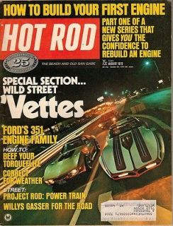   1972 Corvette Issue Jimmy Lemans Road Test Project Rod Fords 351