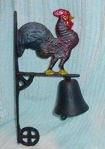 Cast Iron Rooster Door Bell