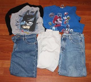   Size 8 Old Navy Jeans, Khakis & Lego Batman & Mario Long Sleeve Shirts