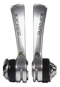 Shimano Dura Ace 7700 3 x 9speed Front and Rear Down Tube Shifter Pair 
