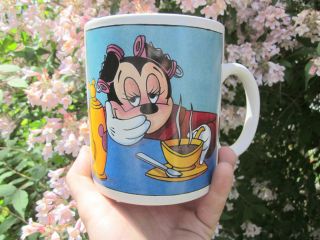 Minnie Mouse Jumbo Coffee Mug 24 Ounce Tea Cup Lazy Morning / Rough 