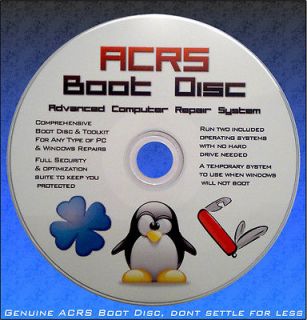 ACRS  Computer Repair System & Boot CD Recovery Disk for Windows 7, 8 