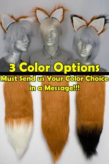 Rust/Copper Furry Fox Tail and/or Ears Cosplay Accessories