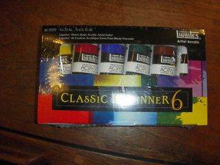 NEW Liquitex Classic Beginner 6   Acrylic Paints in 6 tubes x 59ml/ 2 