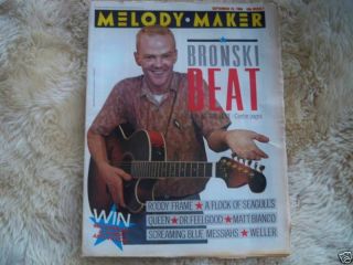 UK. Melody Maker Music Paper Sep.84 Bronski Beat.