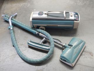 Vintage Blue ELECTROLUX 1205 Canister Vacuum Cleaner w Power Nozzle 