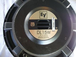 Electro Voice EV DL15W 8 Ohm Woofer NEW OLD STOCK NOS